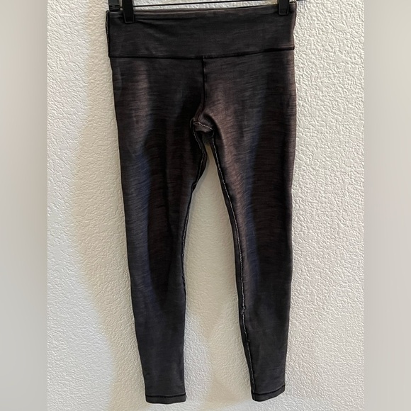lululemon athletica Pants - Lululemon Charcoal High-Waisted Leggings Pants Size 4